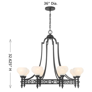Allston 8-Light Chandelier in Matte Black