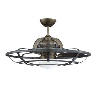 Alsace LED Fan D'Lier in Reclaimed Wood