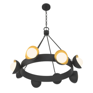 Pierson 8-Light Chandelier in Black Cashmere and True Gold