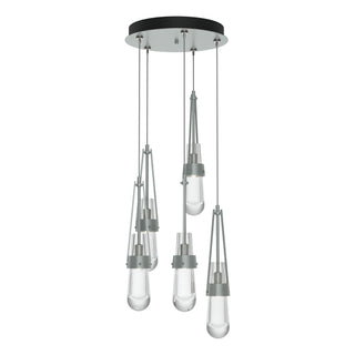 Link 5-Light Clear Glass Pendant
