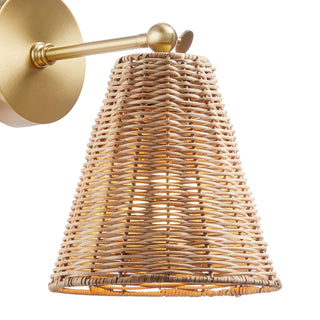1-Light Wall Sconce in Natural Brass (Set of 2)