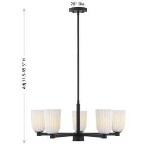 Baldwin 5-Light Chandelier in Matte Black
