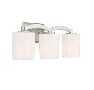 Whitney 3-Light Bathroom Vanity Light in Satin Nickel
