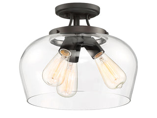 Octave 3-Light Ceiling Light in English Bronze
