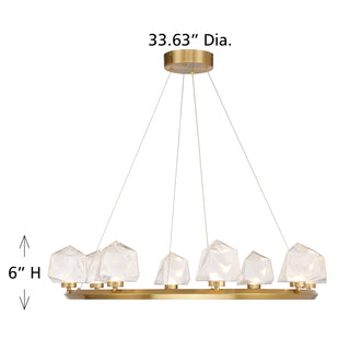 Castello 8-Light Chandelier in Warm Brass