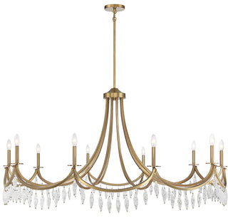 Kameron 10-Light Chandelier in Warm Brass