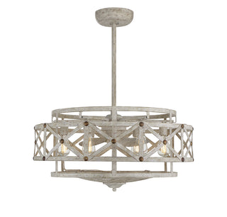 Colonade 6-Light Fan D'Lier in 
Provence with Gold Accents