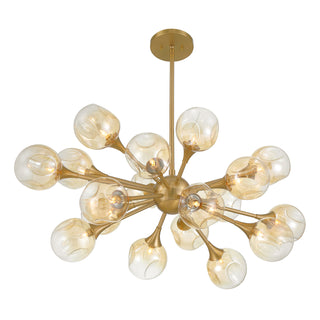 Matisse 18-Light Chandelier in Warm Brass