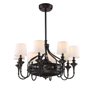 Brisa 8-Light Fan D'Lier in English Bronze