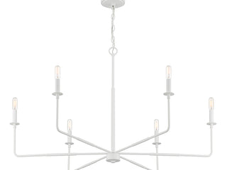 Salerno 6-Light Chandelier in Bisque White
