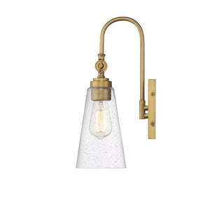 York 1-Light Adjustable Wall Sconce in Warm Brass
