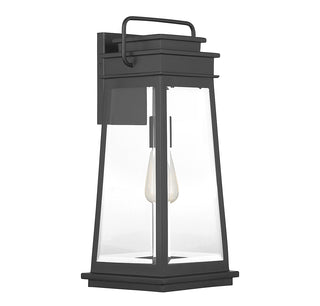 Boone 1-Light Outdoor Wall Lantern in Matte Black