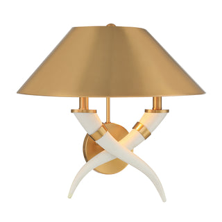 Hearne 2-Light Wall Sconce in Warm Brass by Dann Foley