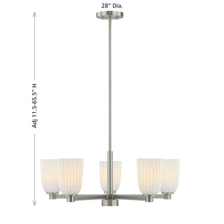 Baldwin 5-Light Chandelier in Satin Nickel