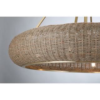 Gaia 4-Light Fan D'Lier in Warm Brass by Breegan Jane