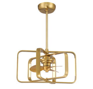 Lynx LED Fan D'Lier in Warm Brass