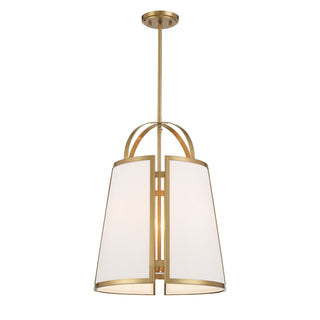 Chartwell 4-Light Pendant in Warm Brass