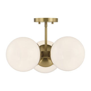 Turin 3-Light Chandelier in Warm Brass by Dann Foley