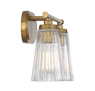 Chantilly 2-Light Bathroom Vanity Light in Warm Brass