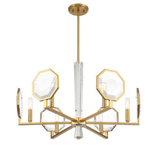 Leighton 6-Light Chandelier in Warm Brass