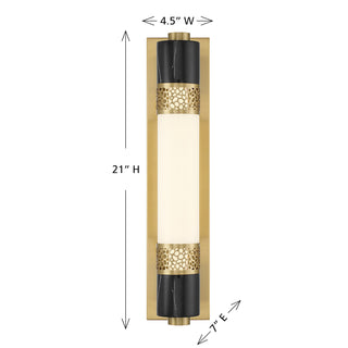 Farrell 1-Light Wall Sconce in Warm Brass by Dann Foley