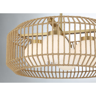 Pastis 4-Light Pendant in Warm Brass