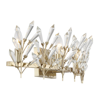 Orianna 4-Light Bathroom Vanity Light in Noble Brass