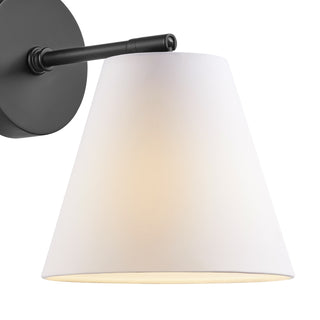 1-Light Wall Sconce in Matte Black (Set of 2)