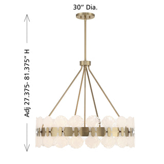 Bancroft 6-Light Chandelier in Noble Brass