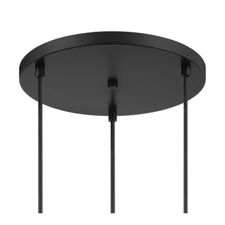 3-Light Multi-Point Chandelier in Matte Black