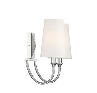 Cameron 2-Light Bathroom Vanity Light in Polished Nickel