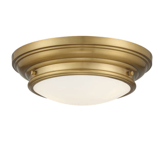 2-Light Ceiling Light in Natural Brass