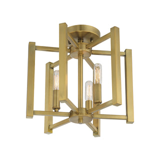 Benson 3-Light Ceiling Light in Warm Brass