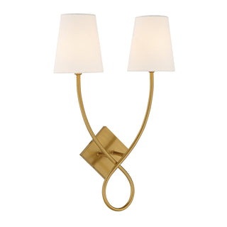 Barclay 2-Light Wall Sconce in Warm Brass