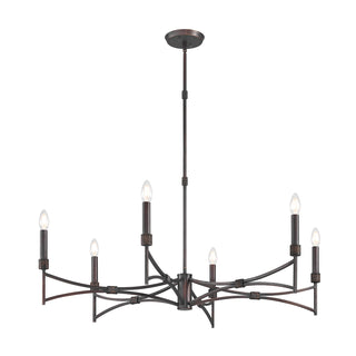 Gardner 6-Light Chandelier in Champagne Mist