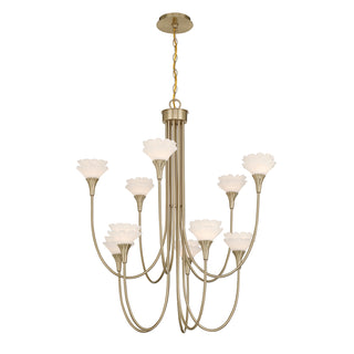 Florena 10-Light Chandelier in Noble Brass by Breegan Jane