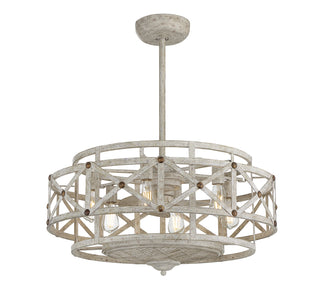 Colonade 6-Light Fan D'Lier in 
Provence with Gold Accents