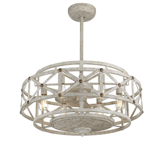 Colonade 6-Light Fan D'Lier in 
Provence with Gold Accents