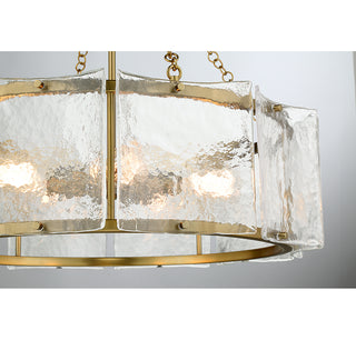 Genry 5-Light Pendant in Warm Brass