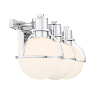 Pierce 3-Light Bathroom Vanity Light in Chrome