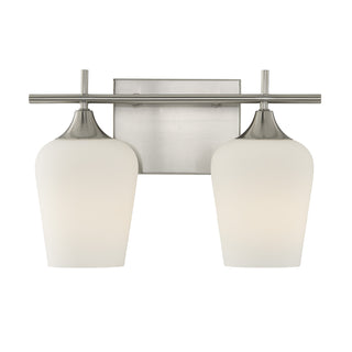 Octave 2-Light Bathroom Vanity Light in Satin Nickel