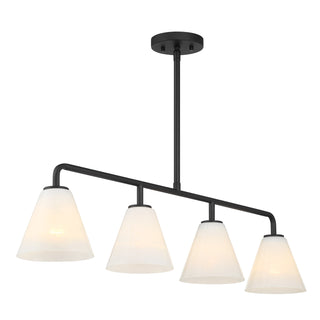Blair 4-Light Linear Chandelier in Matte Black