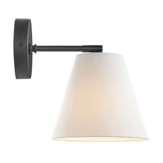 1-Light Wall Sconce in Matte Black (Set of 2)