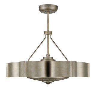Stockholm 6-Light Fan D'Lier in Silver Patina