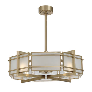 Canterbury 4-Light Fan D'Lier in Noble Brass