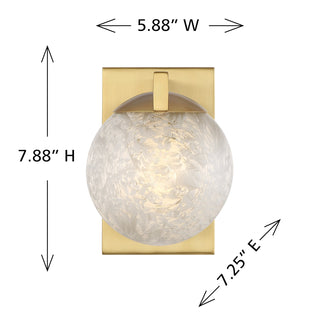 Darien 1-Light Wall Sconce in Warm Brass