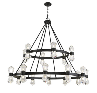 Dryden 36-Light LED Chandelier in Matte Black