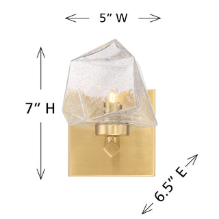 Castello 1-Light Wall Sconce in Warm Brass