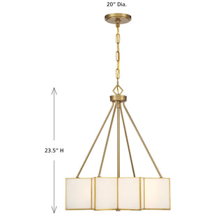 Reiling 3-Light Pendant in Warm Brass