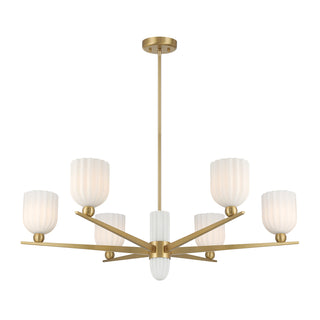 Collier 6-Light Chandelier in Warm Brass